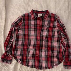 J. Crew Women’s Plaid Shirt in Red and Pink